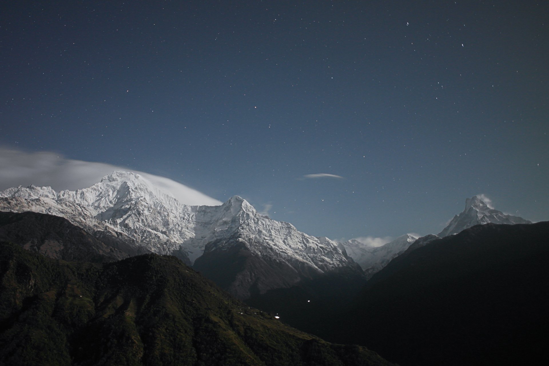mountains with snow on top of it