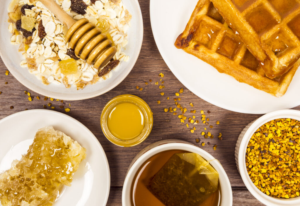 mad honey healthy morning breakfast wooden table
